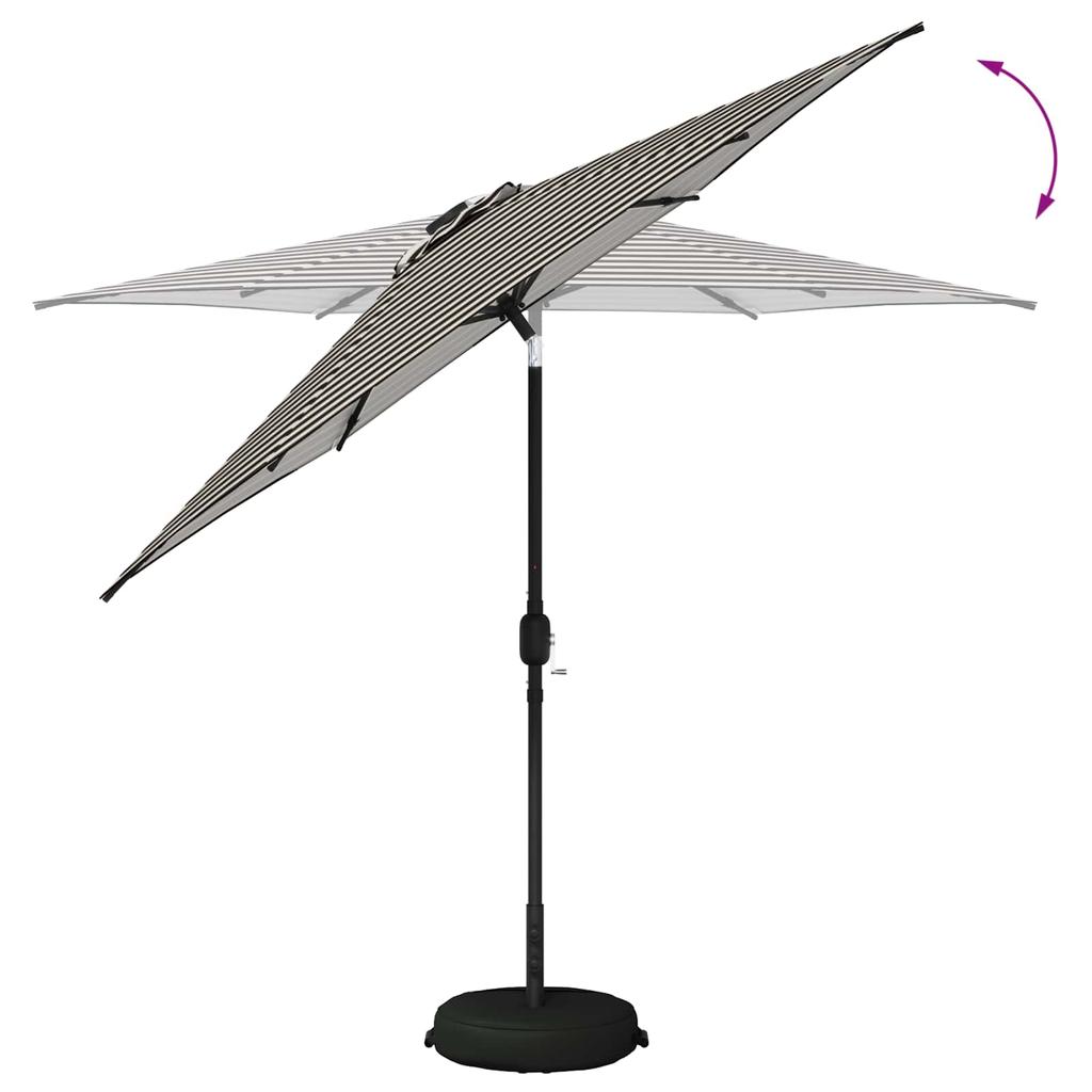Garden Umbrella with LED Lights and Base 270 x 270 cm