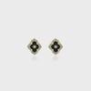 Vintage French Retro Diamond Lace Rhombus Earrings - Light Luxury & High-End Style