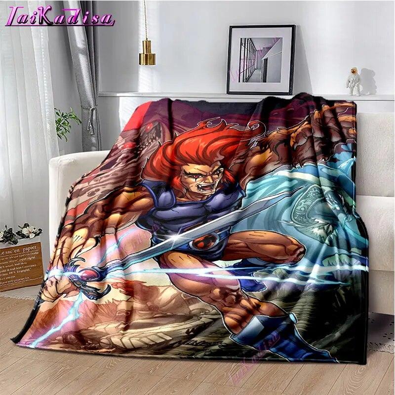 Thundercats Throw Blanket Cartoon Soft Cover Lightweight Warm Cartoon Blankets for Kidsroom Bedroom