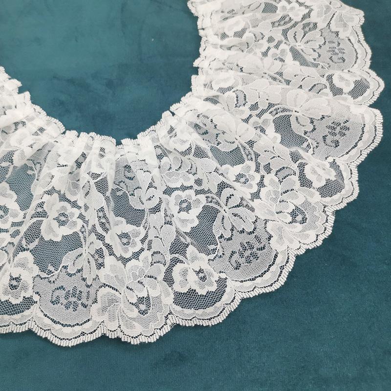 Mesh Jacquard Pleated Widened Tulle Lace DIY Clothes Skirt Neckline Cuffs Lengthened Hem Sofa Curtain Apron Sewing Material Trim