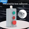 Waterproof Aluminum Emergency Stop Metal Button Box, 22MM, Impact-Resistant Empty Control Box