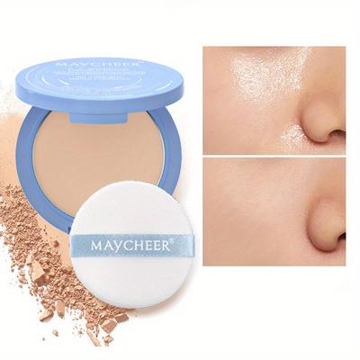 Long-Lasting Oil-Control Matte Powder - Flawless Setting Powder Cake ,Waterproof, Sweat-Proof, Brightening, Pore-Concealing Facial Makeup Loose Powder