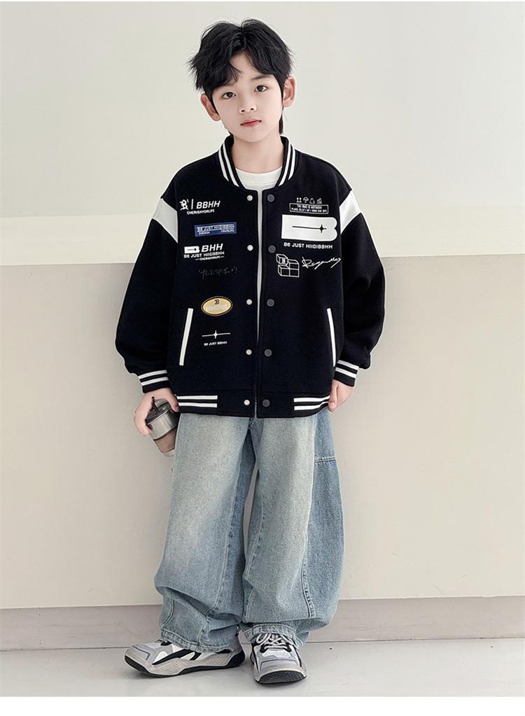 Boys' outerwear Spring and Autumn 2026 New Style Big Boys' Spring and Autumn Sportswear Children's Handsome Red Baseball Jacket