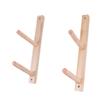 2x Wood Yoga Mat Storage Rack Wall Hooks Lightweight Workout Equipment Weight Stand Yoga Mat Organizer Holder for Foam Roller