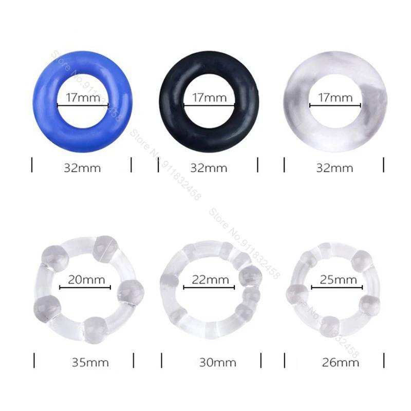 3Pcs Silicone Cock Rings Delay Ejaculation Penis Rings Adult Sex Toys Sex Products For Men Couple Game Sex Shop