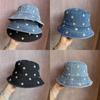 Japanese Ins Embroidered Daisy Bucket Hat With Sun Protection For Summer Casual Wear