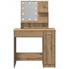 Makeup Vanity with LED Lights Artisan Oak Finish 86.5 X 35 X 136 Cm
