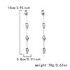 Halloween Long Tassel Skull Head Hanging Earrings for Women Vintage Silver Color Moon Skeleton Drop Earring Girls Party Jewelry