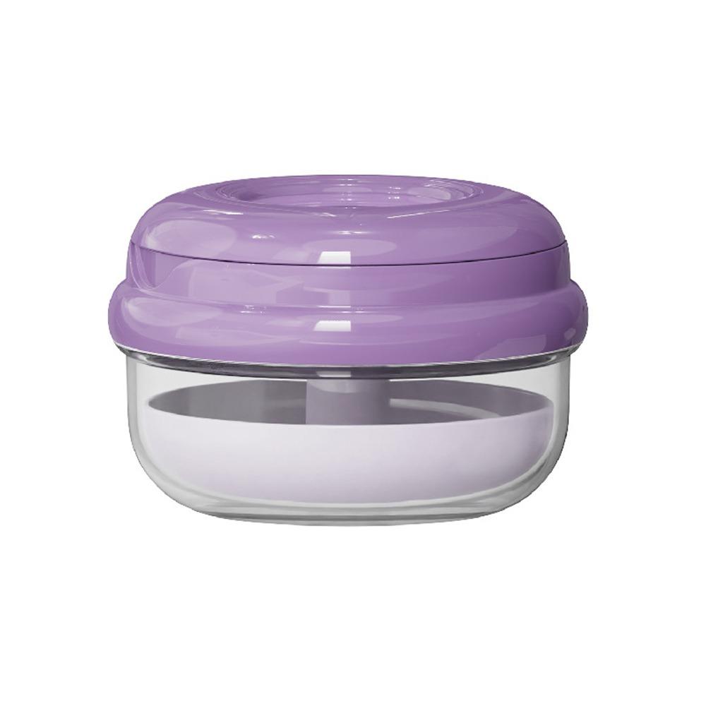 

Elastic Lifting/Dropping Invisible Braces Storage Case Dustproof Draining Denture Soak Box Sealed with Mirror фиолетовый
