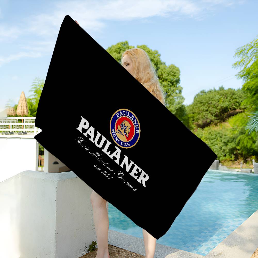 Deutsches Bier Paulaner Mikrofaserdecke Schnell trocknende Strandtücher Übergröße Druck Super saugfähige Poolhandtuchdecke