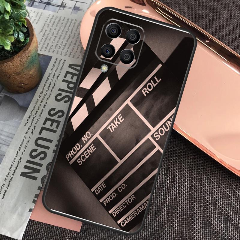 Film Movie Clapperboard Clapper Board For Samsung Galaxy M55 M15 M13 M23 M33 M53 M30s M31s M12 M32 M52 M20 M21 M51 M34 M54 Case