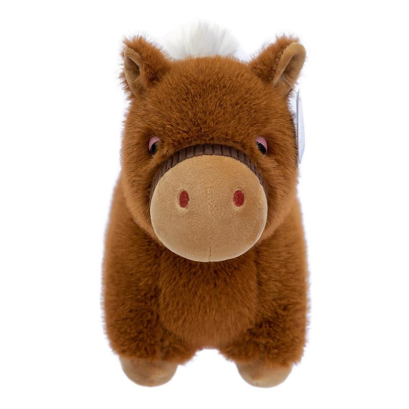 Simulation pony doll plush toy zodiac horse year mascot doll rag doll annual meeting gift