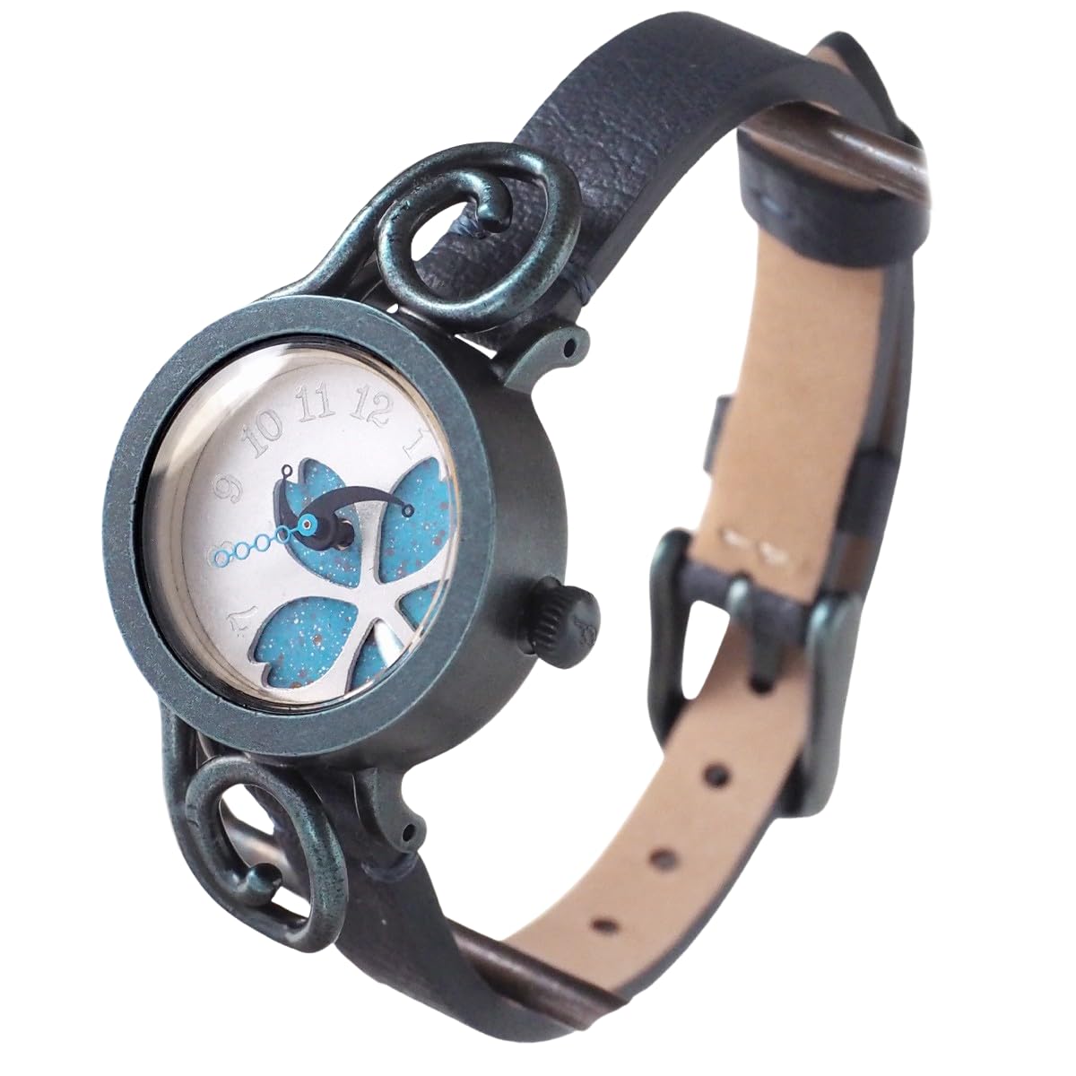 

Годинник ручної роботи Flower Pattern Blue Ladies Kyoto Handmade Brand Cherry Blossom Thin Small Quartz Made in Japan Japanese Pattern Japanese Style синій