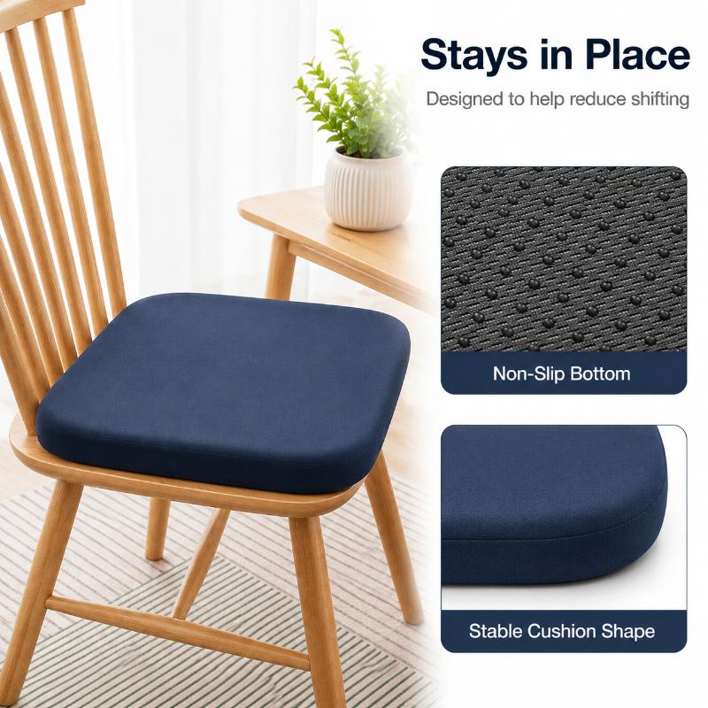 Soft Seat Cushion Non Slip Chair Pad Thick Square Dining Office Chair Cushion Breathable Comfortable Kitchen Home Dining Decor