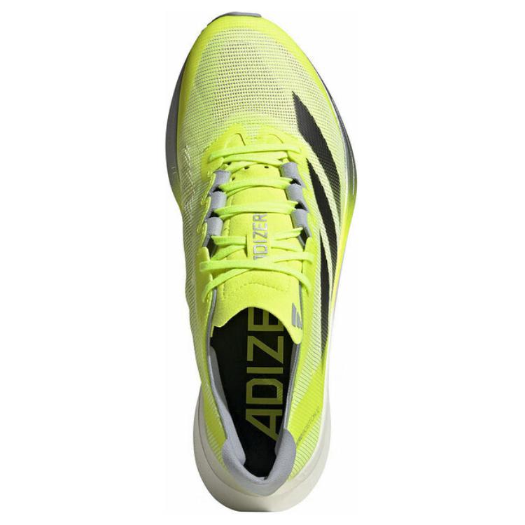 New Adidas Adizero Boston 12 Lucid Lemon Core Black Silver Metallic JQ2553