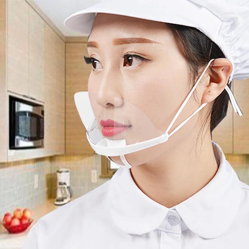 Kitchen Restaurant Transparent Masks Permanent Anti Fog Catering Food Hotel Plastic Masks Kitchen Tools