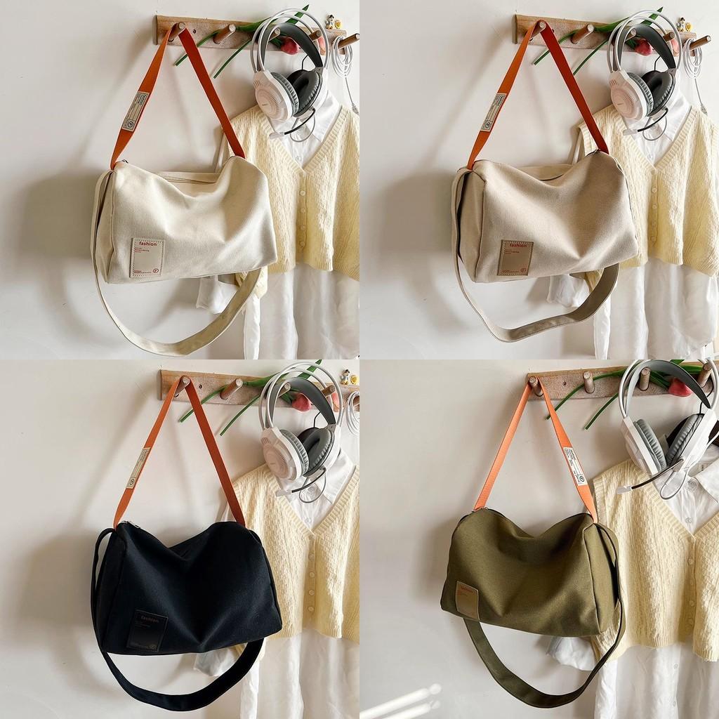 Fashionable Versatile Large Canvas Handbag For Women With Soft Comfortable Double Straps