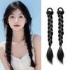 Natunofu Wig Hair Baby Hair Ponytail Twin Braided Dance Hair Hair Hair Hair Easy To Natural Look Extensions, Braided, Extensions, 2-Piece Set, Ring,
