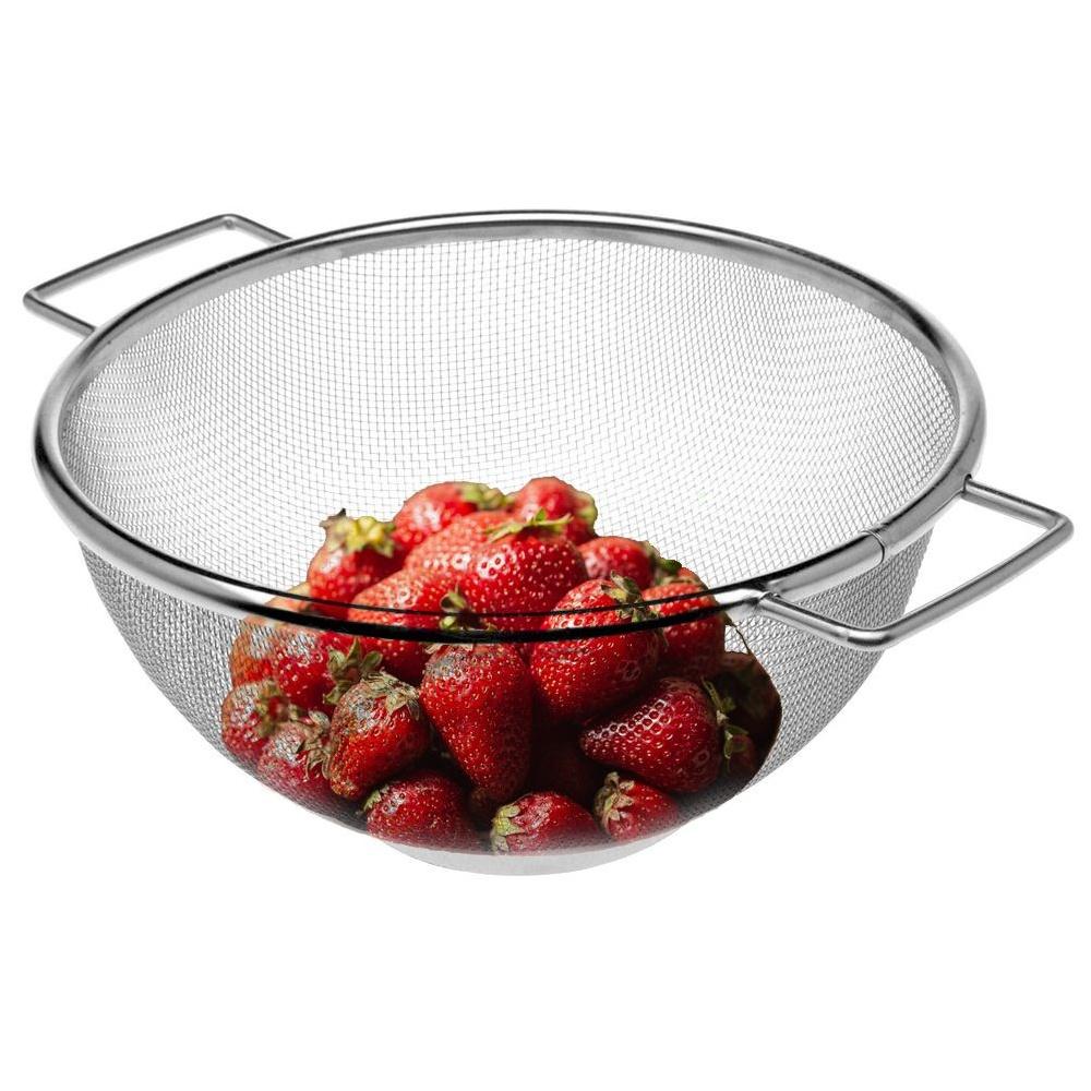 Kitchen Strainer Steel Colander Strainer for Straining Vegetables and Fruits 20 Cm