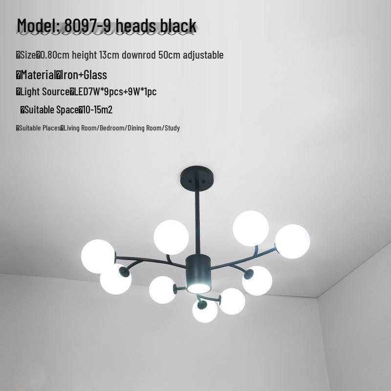 2025 Nordic Minimalist Chandelier: Modern Molecule Design for Living Room, Bedroom & Restaurant