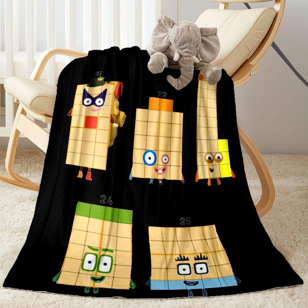 Numberblocks Blanket Soft Warm Cozy Suitable for Office Office Chair Seaside Four Seasons Multipurpose Digital Print