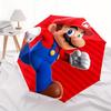 Super Mario Running Icon T-Shirt Videospiel-Merchandise Regenschirm, Tragbarer 3-fach kompakter Regenschirm für Damen & Herren, S38