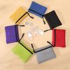 Simple Solid Color Mini Coin Purse Canvas Zipper Coin Key Bag Kid Storage Pouch Small Wallet Women Men