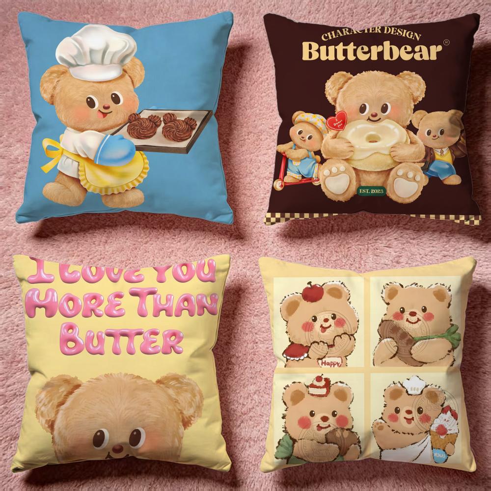 Popular BButter Bearable Cushion Cover Premium SkinFriendly Pillow Case MultiPurpose for Home Office Travel