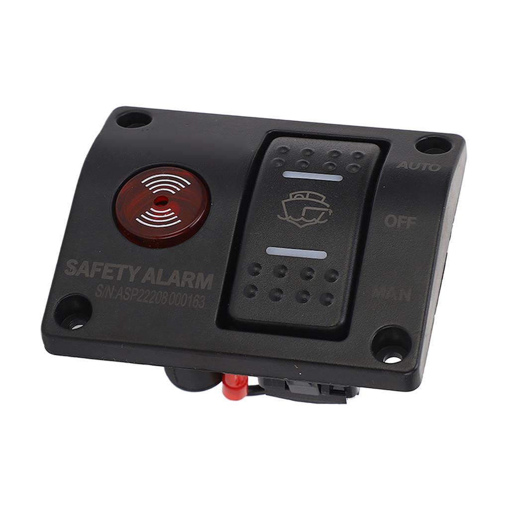3 Way Bilge Pump Switch Panel Man Off Auto Bilge Pump Float Switch with LED Light for Ships and Yachts DC24V