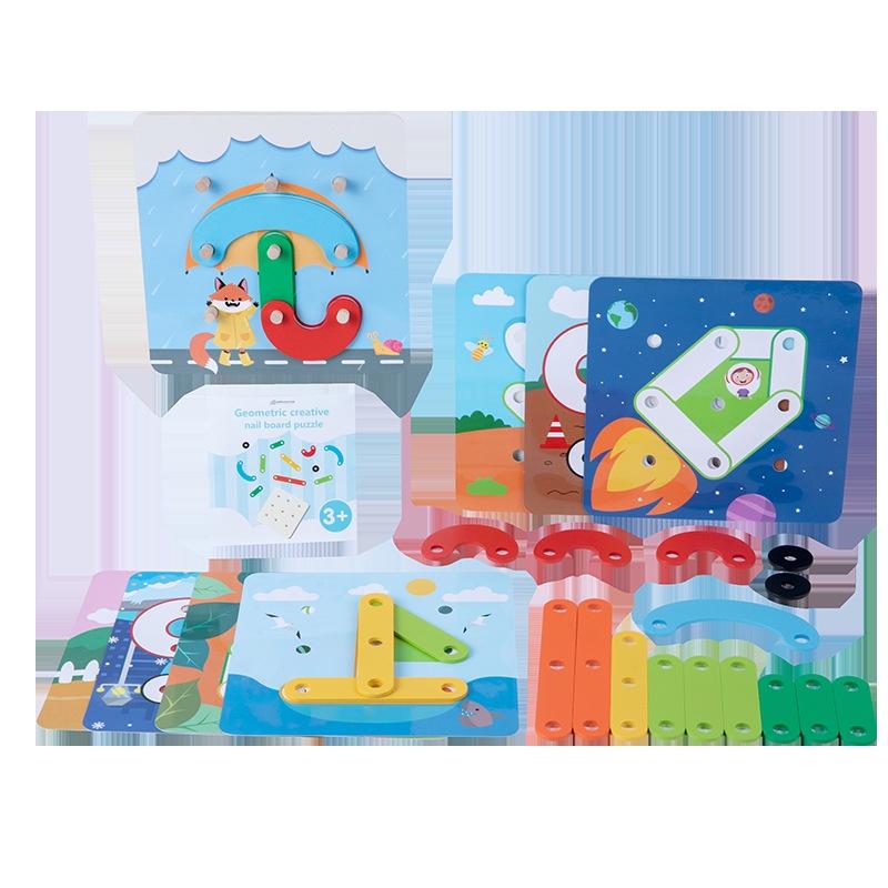 Wooden Puzzle Set For Kids Fun Shapes