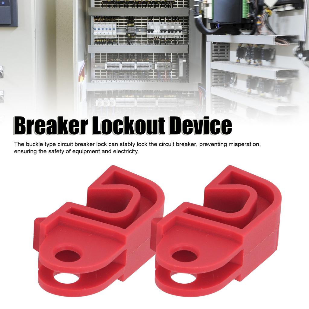 2Pcs Circuit Breaker Lockout Device Universal Clamp On Electrical Breaker Lockout Tangout