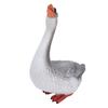 Goose Statue Figurine Resin Gray Goose Farm Animal Sculpture Desktop Ornament for Home Garden Patio