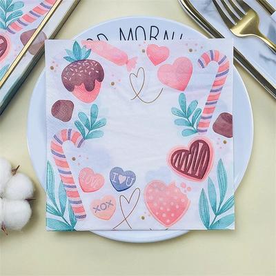 20pcs/Pac 33*33cm 2-Ply Disposable Party Napkin Cartoon Pattern