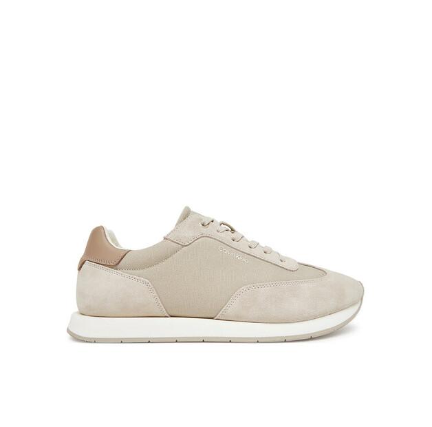 Мужские кроссовки Calvin Klein Low prof runn laceup cv mix hm0hm01723 бежевые