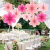 Neue Rosa Papierfächer Blume Wandbehang Papierblumen Rosenrot Blumengirlanden Kulissen Dekoration Hochzeit