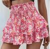 Ladies summer hot sale new fashion printed wide-leg shorts loose versatile casual pants