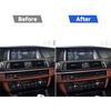 5 PCS Carbon Fiber Car Air Outlet Decorative Sticker for BMW 5 Series F10 2011-2017