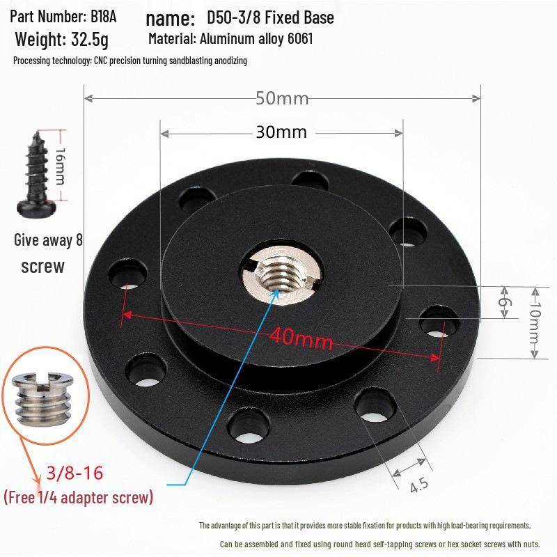 Wall-Mounted Outdoor Tripod Connector Adapter Base