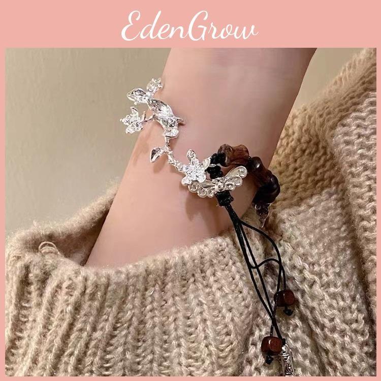 Pendant Butterfly Exotic Bracelet Handwoven From Alloy With Ethnic Flair Women For