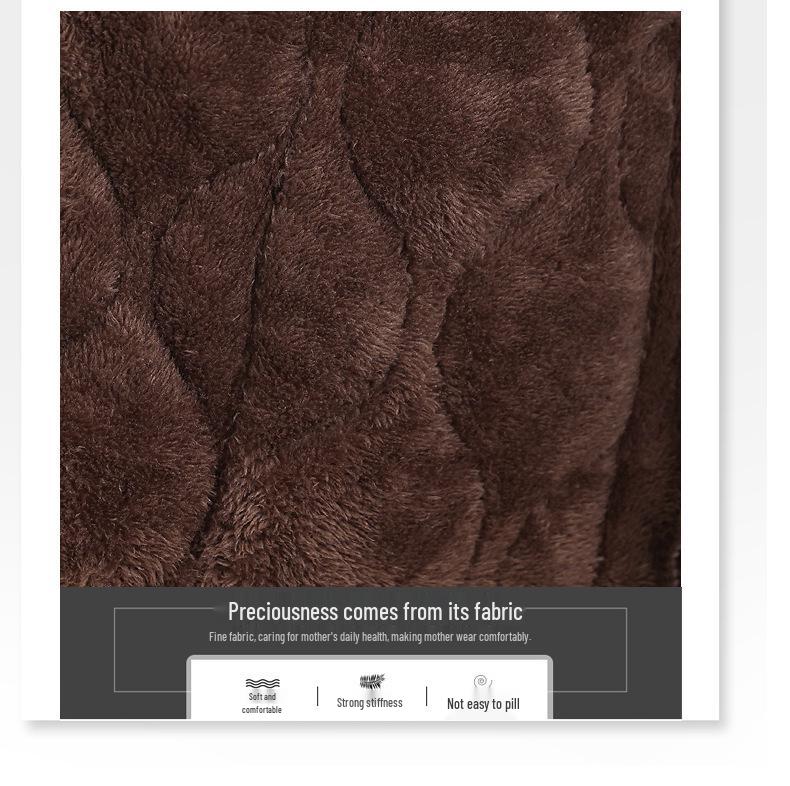 Mom's Cozy Winter Jacket: Lightweight Fleece-Lined Cotton, Perfect for Elderly Women in Autumn and Winter