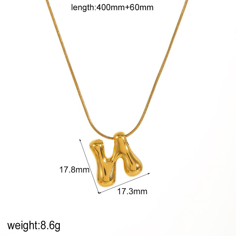 Personalized Gold Stainless Steel Letter Necklace With Diy Name Pendant For Men Women