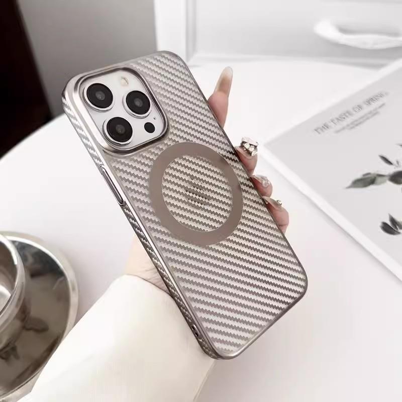 Magnetic Suction Suitable for Apple 16promax Mobile Phone Case IPhone 15 Transparent All Inclusive Hard Set 14 Sets