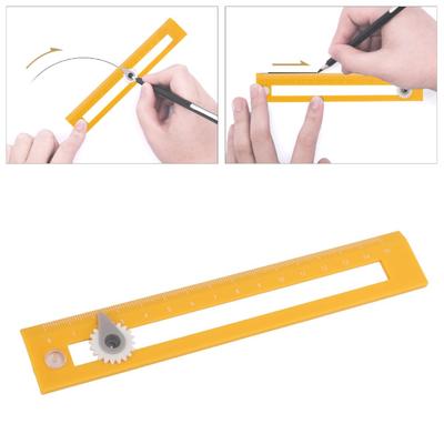Multi Colors Drawing Ruler Multifunctional Drafting Tool Light Weight Compass Ruler  Hand Painting