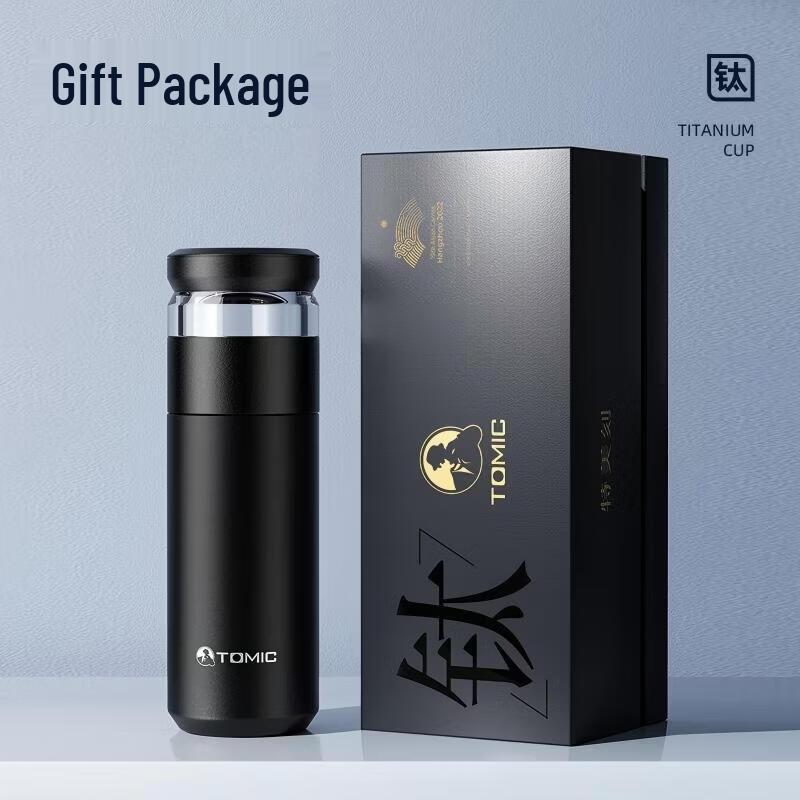 TOMIC Pure Titanium Tea Infuser Insulated Bottle