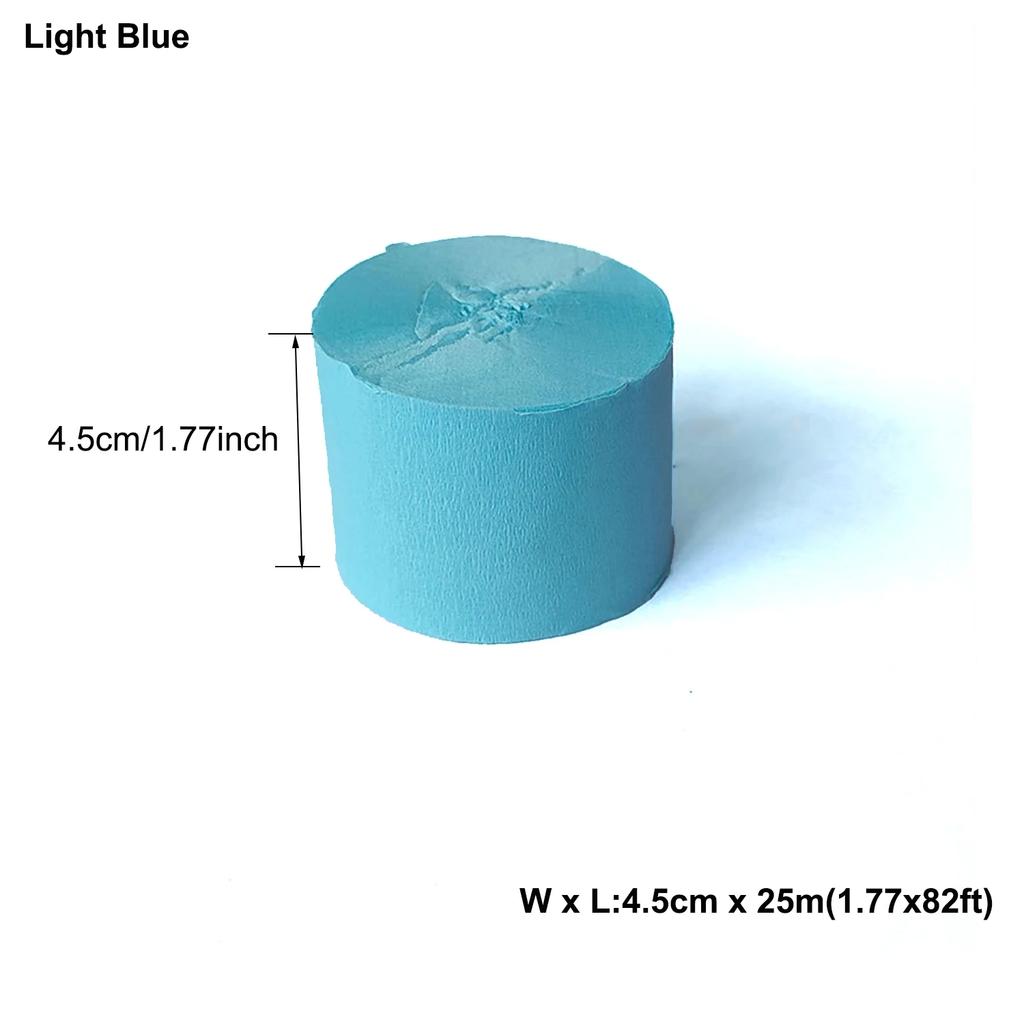 1pcs 4.5cm X 25meters Crepe Paper Streamers Tissue Paper Roll Flower Craft Making Birthday Wedding Party Backdrop DIY Decoration
