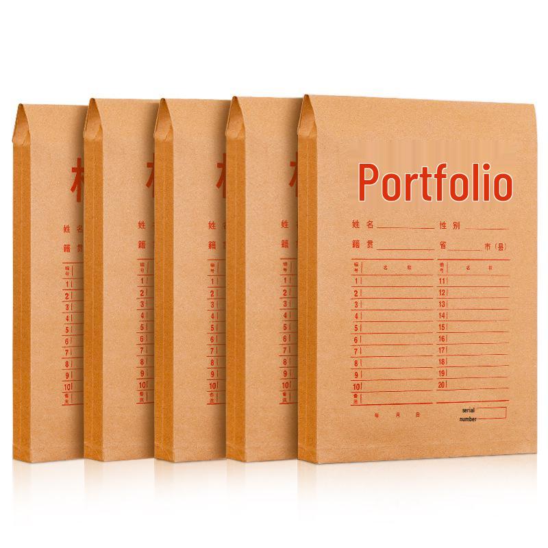 50 Kraft Paper Transparent A4 File Folders - Thickened Quality Office Personnel Bags