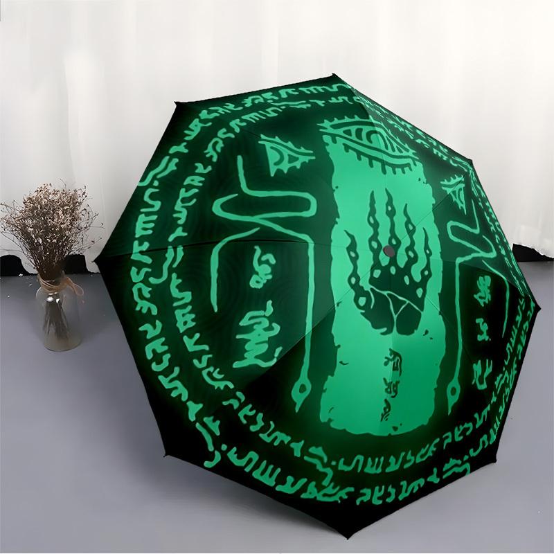 Legend of Zelda Automatic Folding Umbrella with Sturdy Iron Frame, Portable Compact Travel Umbrella All-Season Use Parties006