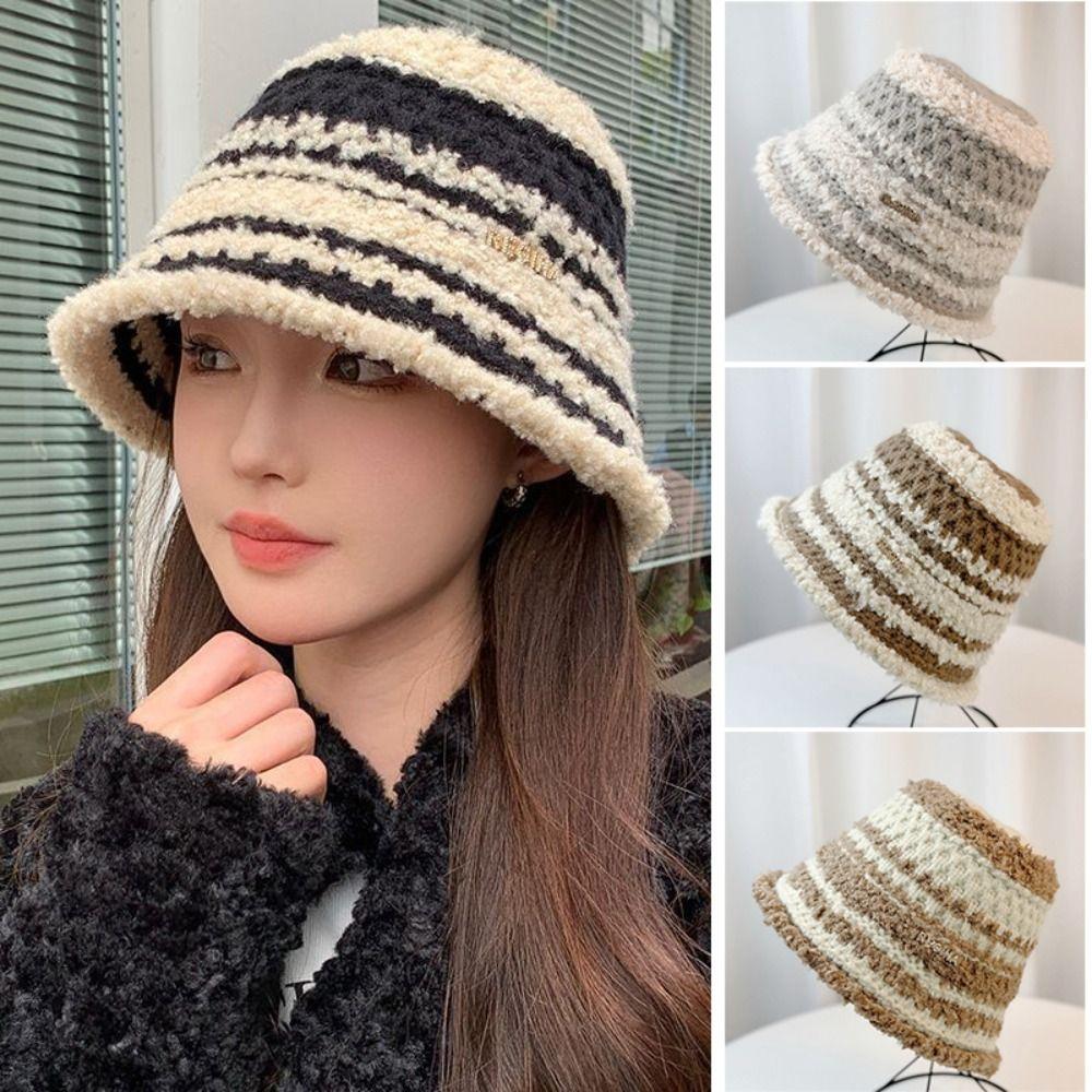 

Knitted Fisherman Hat Windproof Beanie Cap New Basin Hat Winter