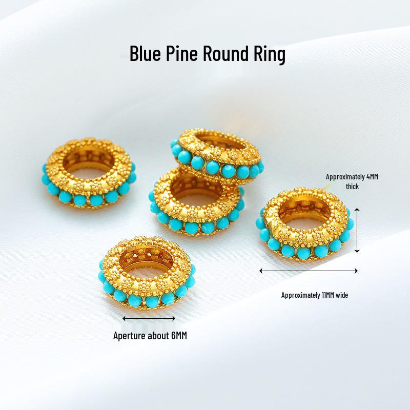 Vintage Brass Filigree Pearl Spacer Beads for Handmade DIY Bracelets