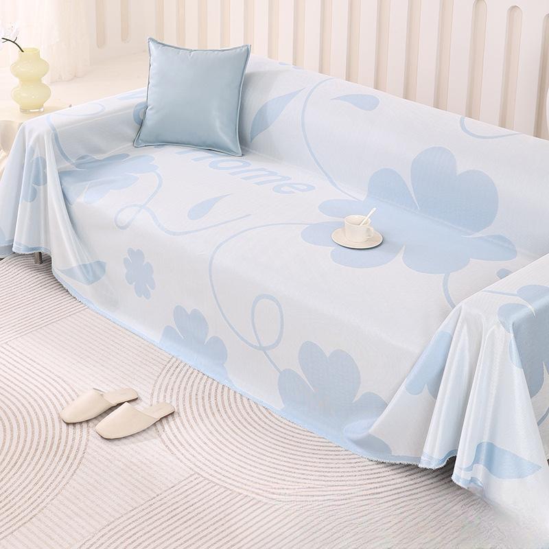 Summer Ice Silk Sofa Cushion Cool Cushion Summer Sandhair Towel Full Package Four Seasons Universal Non-slip Back Towel Cover